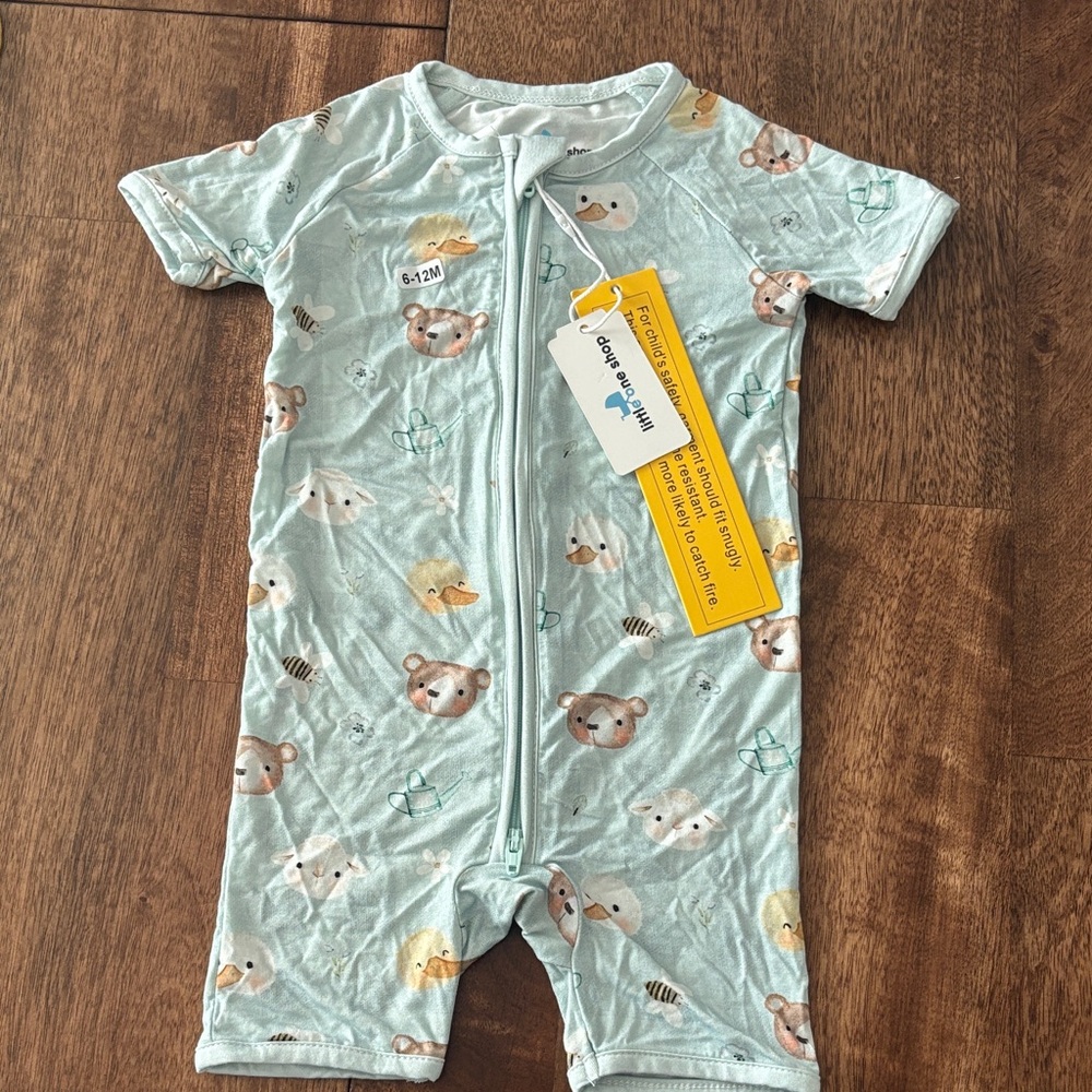 Springtime Pals Bamboo Short Romper 6-12M Little One Shop